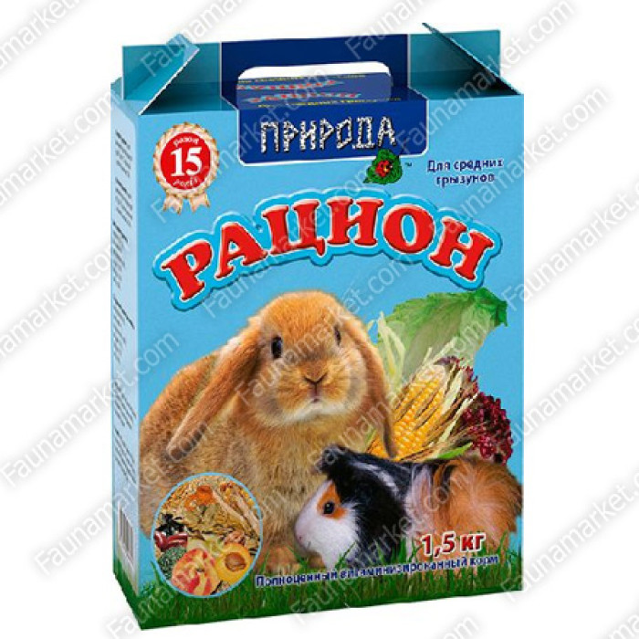Корм для середніх гризунів Сузіря 1,5 кг