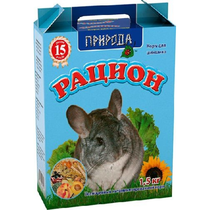 Корм для шиншил Сузіря 1,5 кг