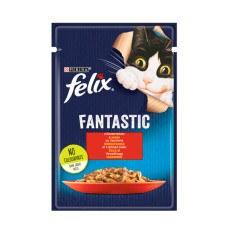 Felix (Фелікс)-ДУО консерви для кішок яловичина в ЖЕЛЕ Алюпуч 85 г