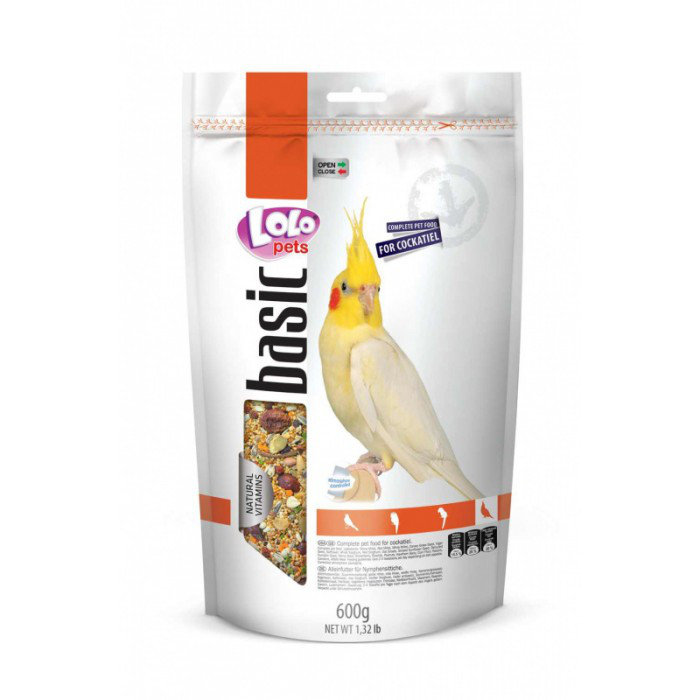Повнораціонний Корм для німфи Doypack 600г Lolopets