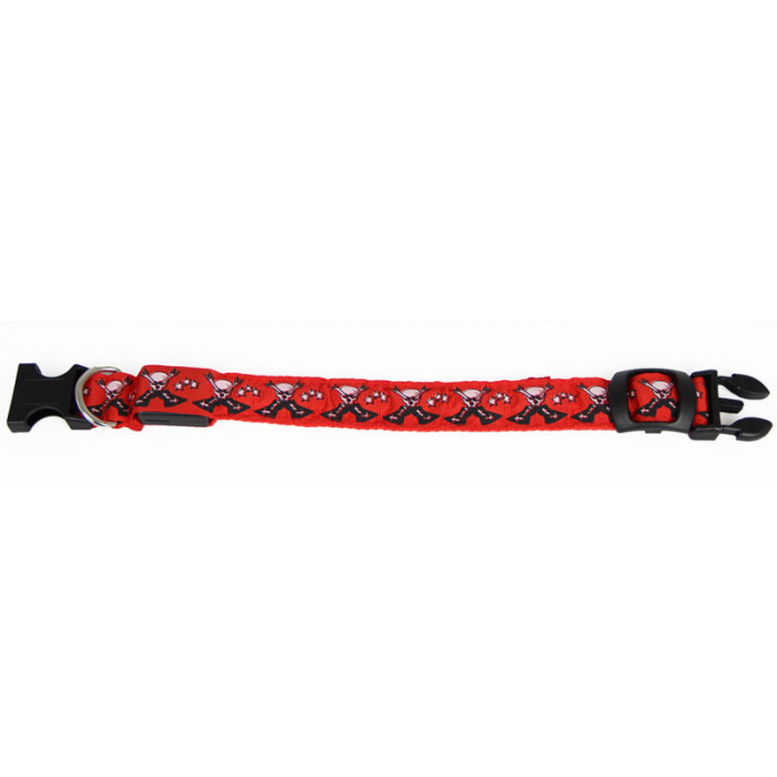 Нашийник LED Черепа тканинний S (2,5 см 35-43см)