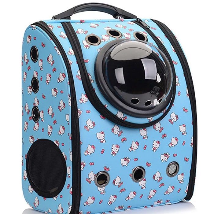 Рюкзак Шкіряний з ілюмінатором Kitty 403322 см Блакитний