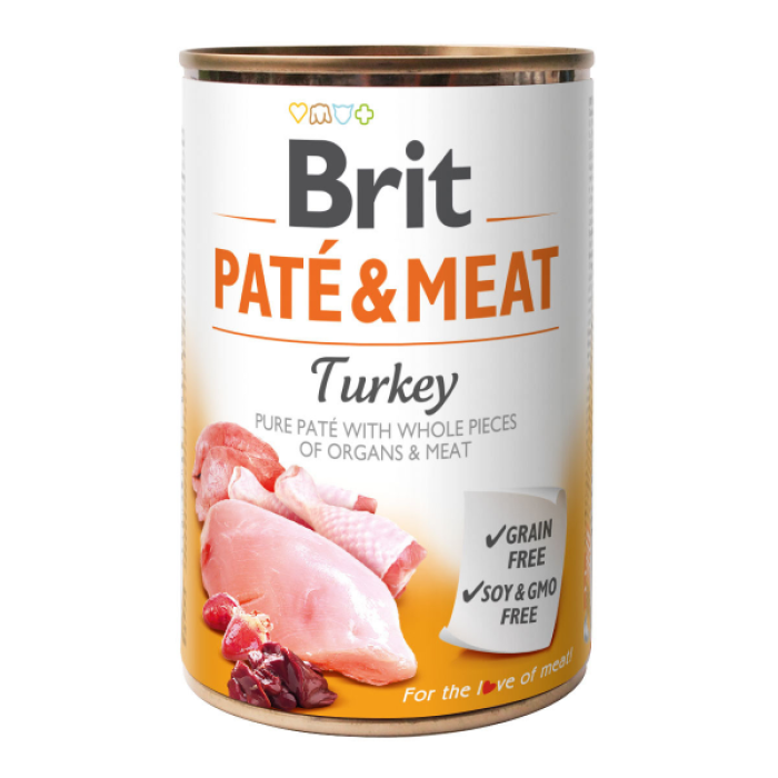 Brit Pate Meat Dog консерва для собак з індичкою 400г