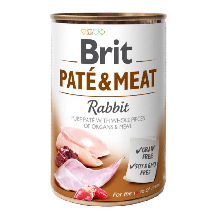 Brit Pate Meat Dog консерва для собак з кроликом 400г