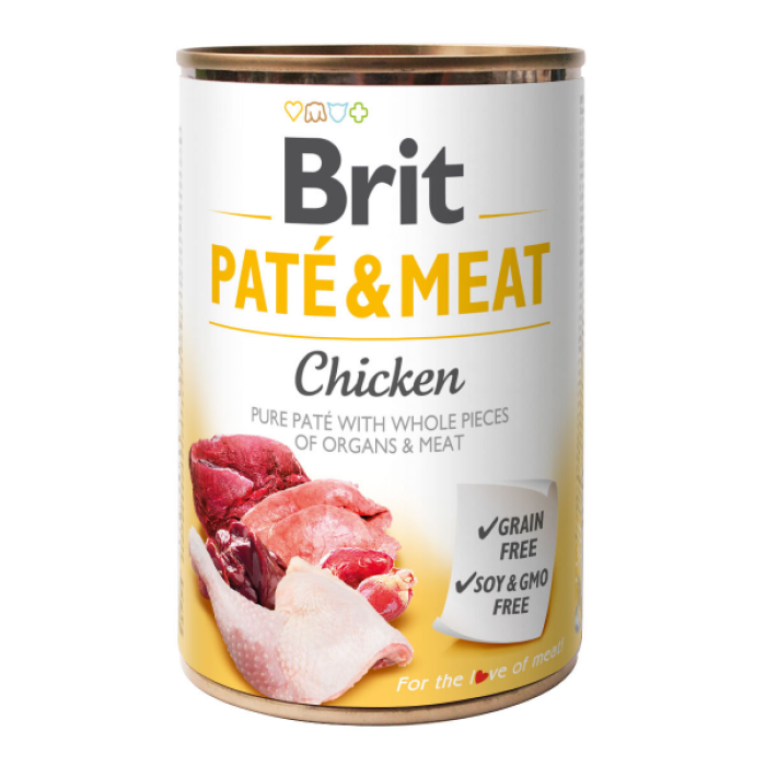 Brit Pate Meat Dog консерва для собак з куркою 400г