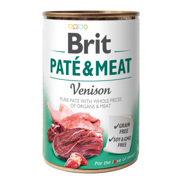 Brit Pate Meat Dog консерва для собак з олениною 400г