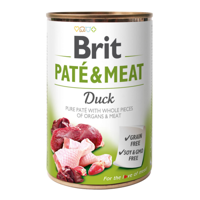 Brit Pate Meat Dog консерва для собак з качкою 400г