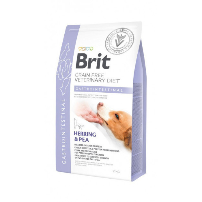 Brit Dog Gastrointstinal VetDiets сухий корм для собак при порушеннях травлення з лососем, горохом і гречкою 2кг