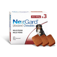 Nexgard (Нексгард) - таблетки для собак від бліх і кліщів XL 25-50кг 3 таблетки