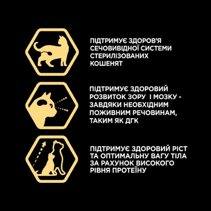 PRO PLAN Sterilised Kitten сухий корм для стерилізованих кошенят із лососем 400г