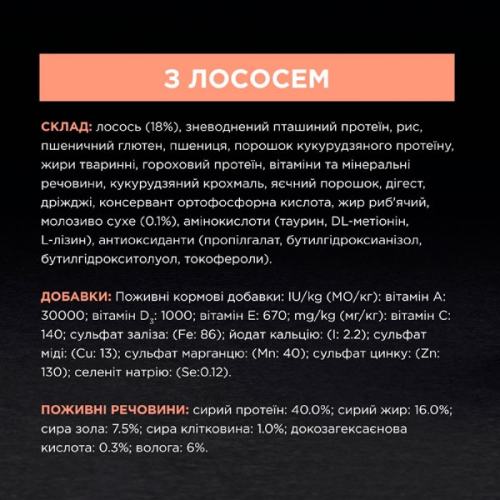 PRO PLAN Sterilised Kitten сухий корм для стерилізованих кошенят із лососем 400г