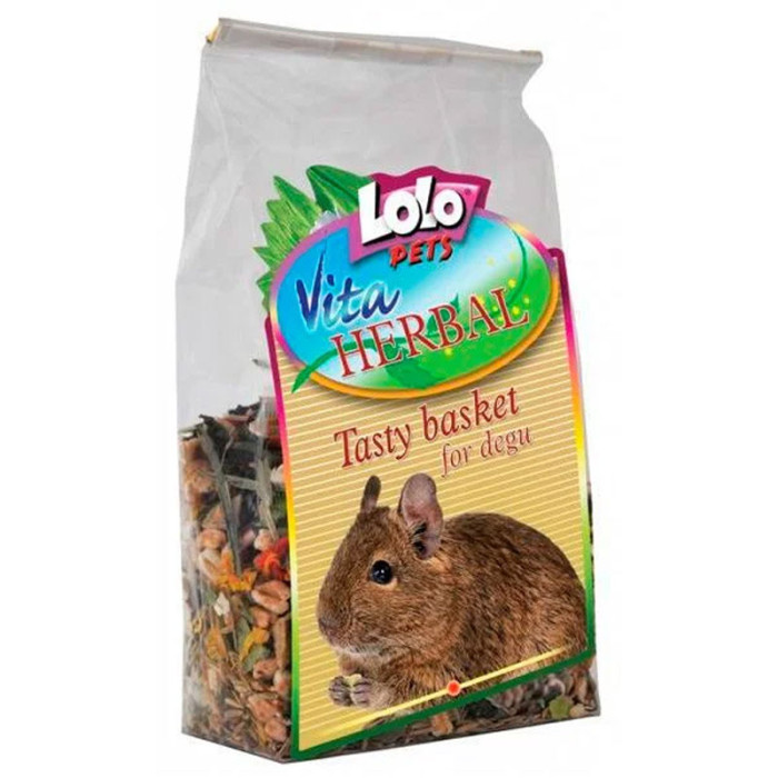 Lolopets корм для дегу herbal біо кошик 150 г 74105