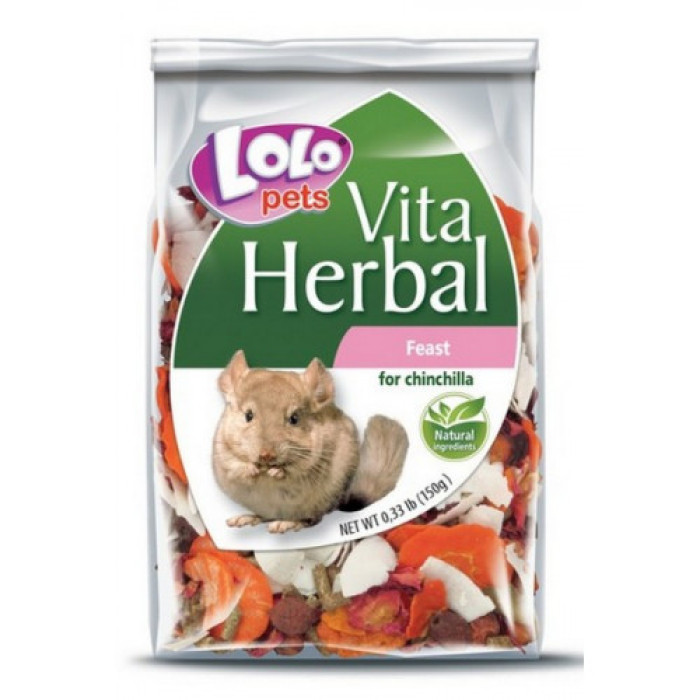 Lolopets корм для шиншил herbal 150 г 74106
