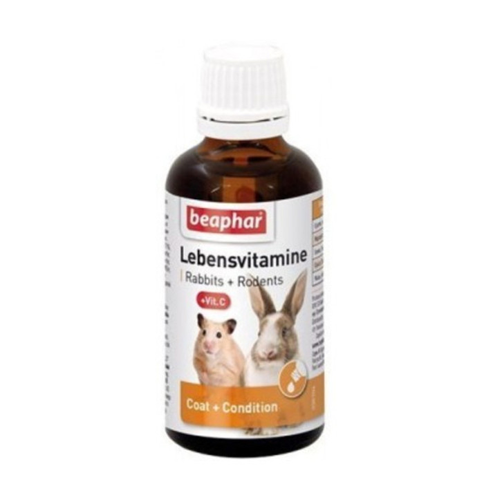 Beaphar кормова добавка Lebens vitamine для гризунів і кроликів 50мл 13173