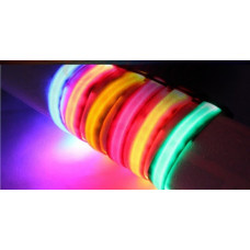 Нашийник LED для собак плівка однотонна XL (2,5см44-70см)