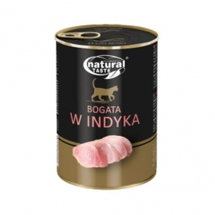Dolina Noteci Natural Taste Cat консерви для кішок 400г мясні шматочки з індичкою в соусі 303879