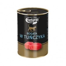 Dolina Noteci Natural Taste Cat консерви для кішок 400г мясні шматочки з тунцем в соусі 303855