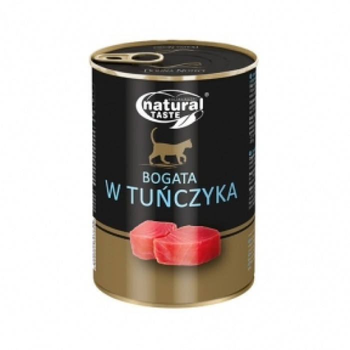 Dolina Noteci Natural Taste Cat консерви для кішок 400г мясні шматочки з тунцем в соусі 303855