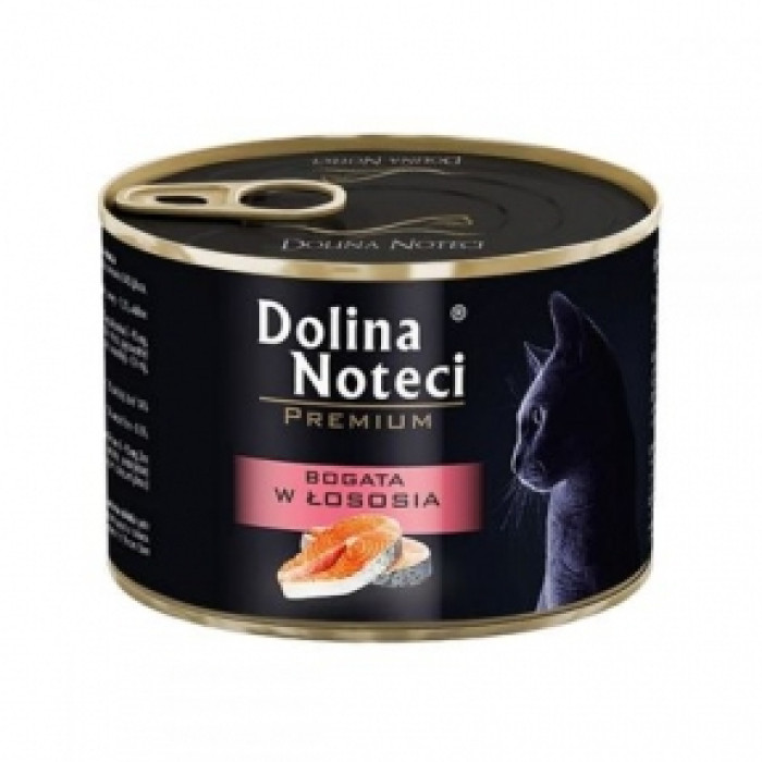 Dolina Noteci Premium консерви для кішок 185гр мясні шматочки з лососем в соусі 383789303787