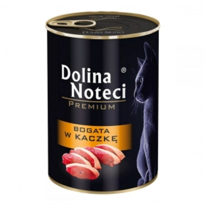 Dolina Noteci Premium консерви для кішок 400гр мясні шматочки з качкою в соусі 383741303749