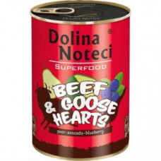 Dolina Noteci Premium Superfood консерви для собак 400гр яловичина і гусяче серце 383642303640