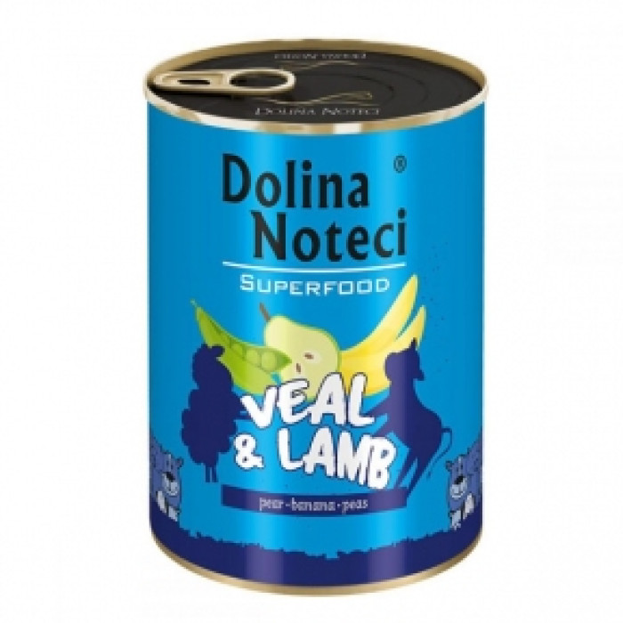 Dolina Noteci Premium Superfood консерви для собак 400г теля і Ягня 383666303664