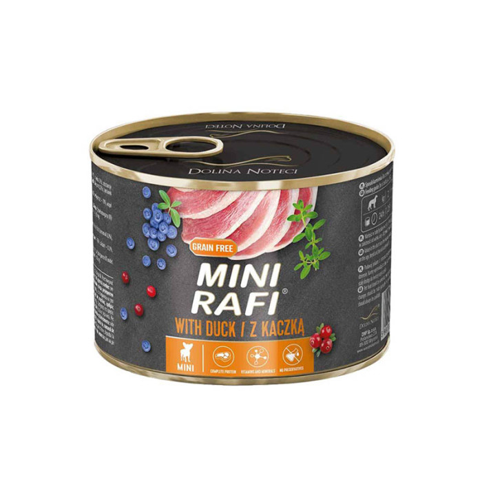 Dolina Noteci Rafi консерви mini для собак дрібних порід 185гр з качкою 383956, 303954