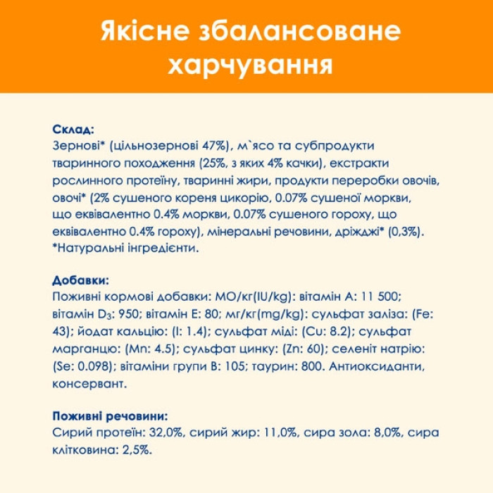 Cat Chow Adult сухий корм для котів із качкою 15 кг