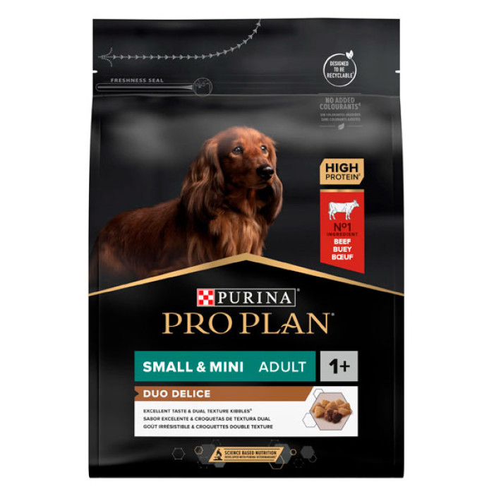 PRO PLAN Duo Delice Small Mini Adult сухий корм для дорослих собак дрібних порід із яловичиною 2.5 кг