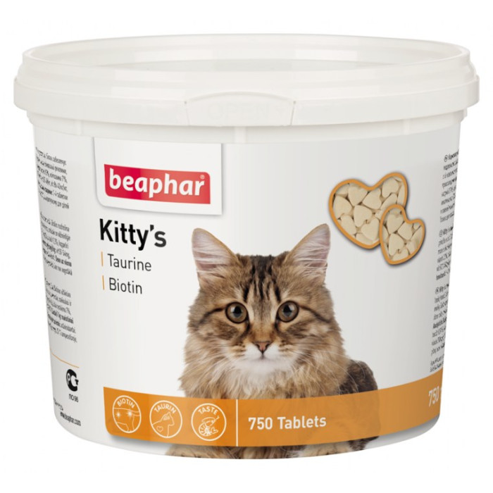 Kittys + Taurin + Biotin-ласощі з таурином і біотином 750 таблеток