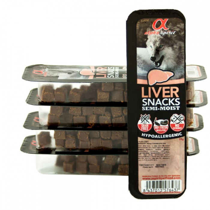 Alpha Spirit Liver Snacks-ласощі для собак з печінкою 35г 1 шт