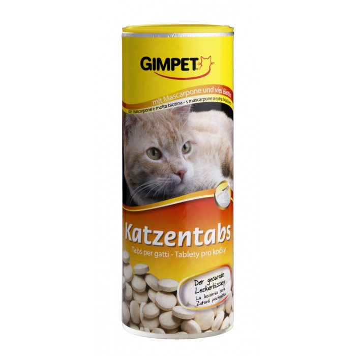 Gimpet Katzentabs-вітаміни з сиром Маскарпоне і біотином Gimpet Katzentabs вітаміни Джімпет з сиром Маскарпоне і біотином, 710т.