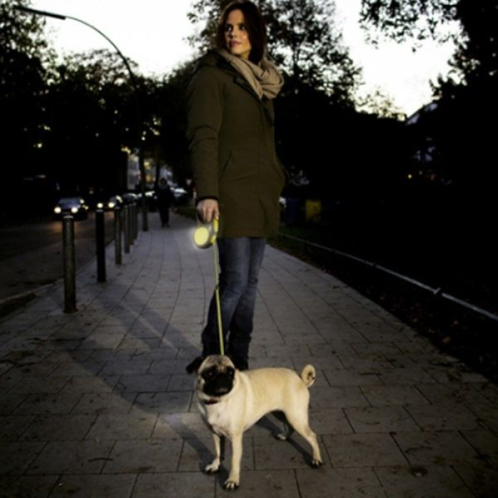 Рулетка для собак Neon XS 3м 12кг стрічка жовта