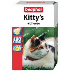 Kittys + Cheese-ласощі для кішок, зі смаком сиру 180 таблеток