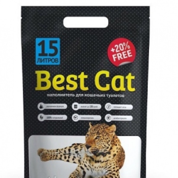 Best Cat наповнювач силікагелевий без запаху 15 л Білий чорний
