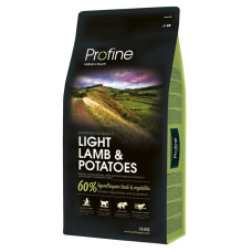 Profine Light Lamb корм для собак із зайвою вагою з ягням і картоплею 15кг+3кг