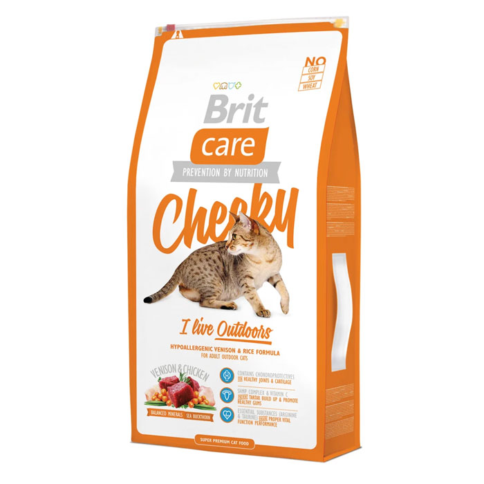 Brit Care Cat Cheeky сухий корм для кішок живуть на вулиці 7+2кг