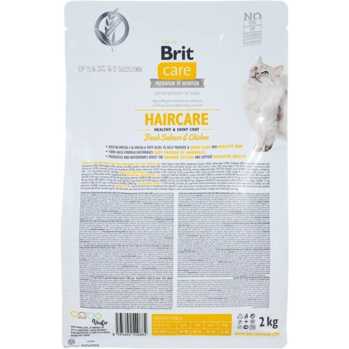 Brit Care Cat Grain-Free Haircare Healthy and Shiny Coat сухий корм для кішок 7кг