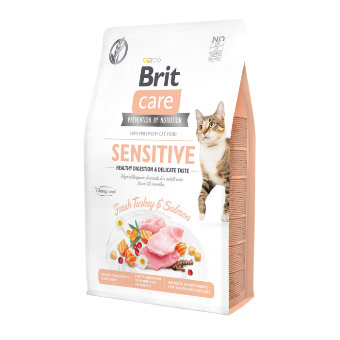 Brit Care Cat Sensitive Healthy Digestion Delicate taste корм для вибагливих кішок 400 г