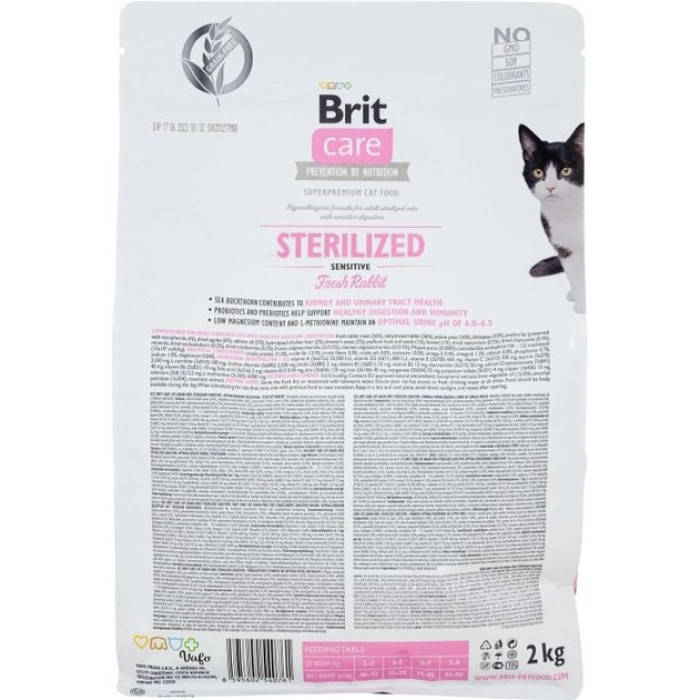 Brit Care Cat Grain-Free Sterilized Sensitive корм для стерилізованих котів з чутливим травленням 7кг