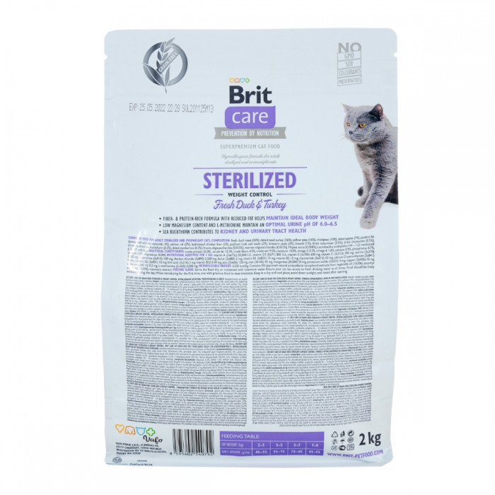 Brit Care Cat Grain-Free Sterilized Sensitive для стерилізованих котів з чутливим травленням 400г