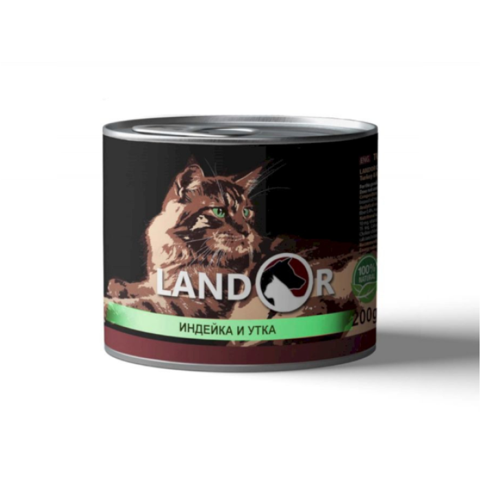 Landor консерви для кошенят індичка з качкою 200г 539008