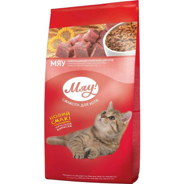 Мяу корм для котів карасик 11кг 5246