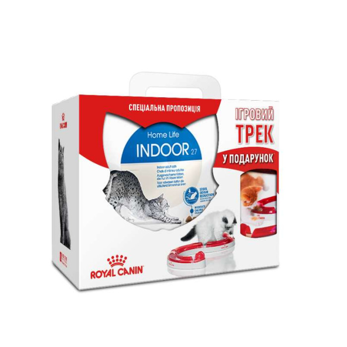 Акція сухий корм Royal Canin Indoor 4кг в подарунок ігровий Трек