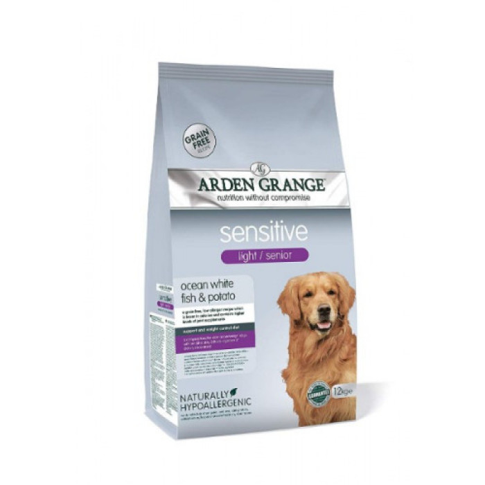 Arden Grange Adult Light senior корм для собак 12кг CF риба з картоплею