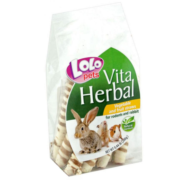 HERBAL для гризунів фруктово овочеві трубочки для гризунів 200 г Lolopets 74137